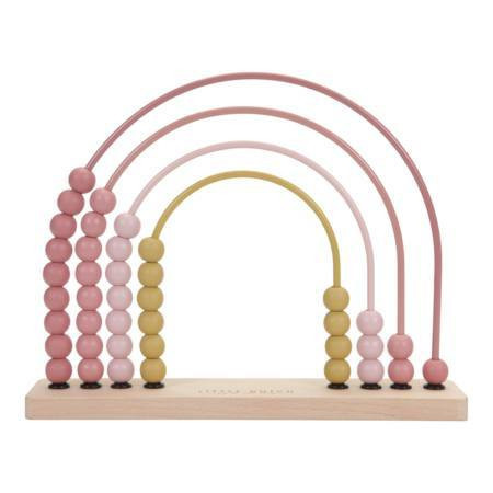 Little Dutch fajáték Abacus számolós szivárvány játék rózsaszín