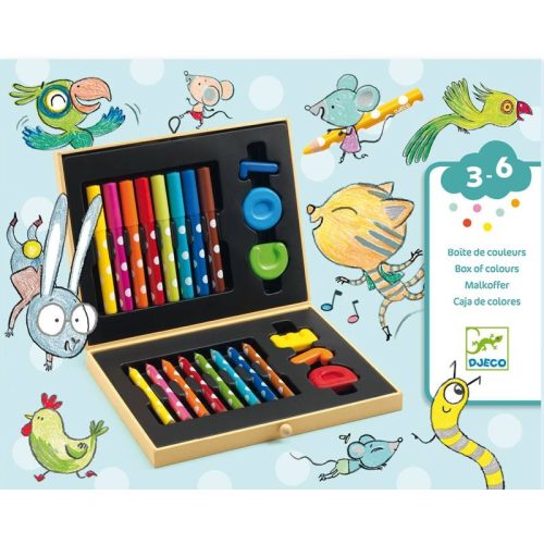 Djeco Legkisebbek kreatív készlete - Box of colours for toddlers