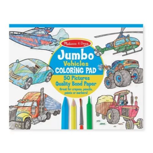 Jumbo színező - Járművek Melissa & Doug színező füzet