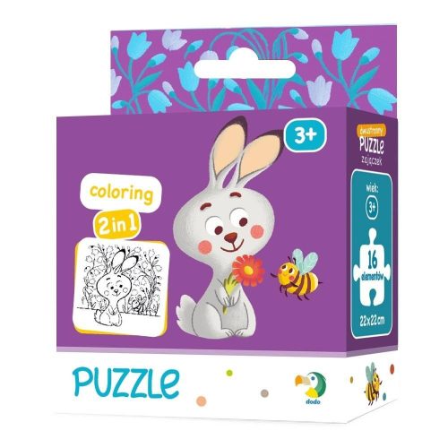 Dodo Nyuszika - 2in1 színezhető puzzle - 16db-os