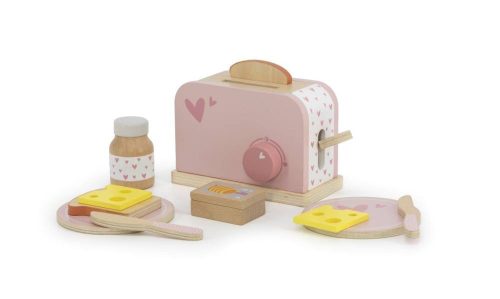 Label Label fa játék kenyérpirító rózsaszín