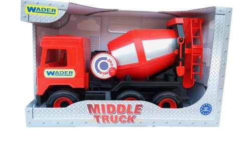 Wader Middle Truck betonkeverő piros színben