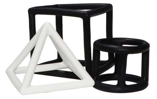 Szilikon geometrikus formák rágóka - Fekete&fehér