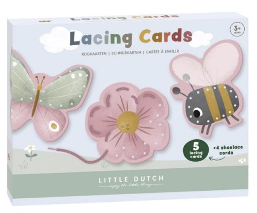 Little Dutch - Fűzhető kártyák - virágok és pillangók