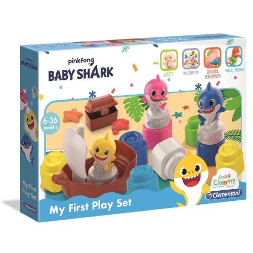 Clemmy Baby Shark puha építőkocka - Clementoni Játékszett
