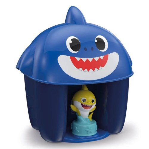 Clemmy Építőkocka Kék tárolóban - Baby Shark figurával