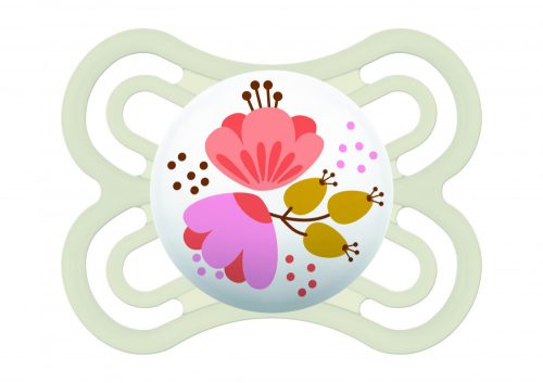 MAM Perfect Flow szilikon cumi (2-6 hónap) - Fehér - Virágok