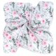 MTT Kis textil pelenka  3 db - Fehér alapon rózsaszín virágok
