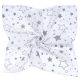 MTT Nagy textil pelenka (120x120) - Fehér alapon szürke csillagok
